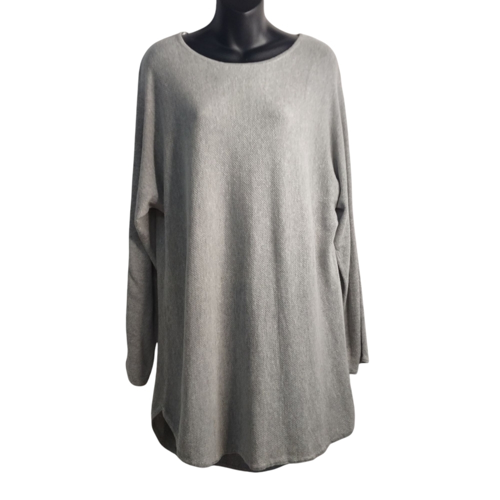 Michael Kors Sweater Dress Women's Gray knit Crewneck Longsleeve Size Medium